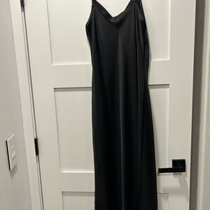 Z Supply Selena Dress. Black satin. medium. Never worn